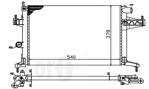 Radiator, engine cooling (037-017-0024)