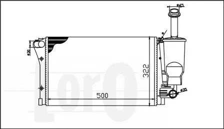 Radiator, engine cooling (016-017-0023)