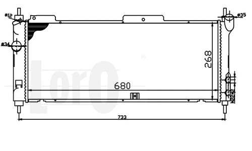 Radiator, engine cooling (037-017-0011)