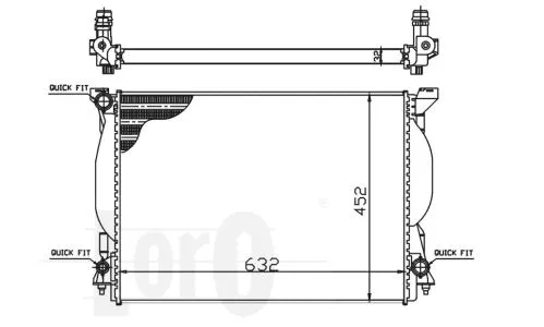 Radiator, engine cooling (003-017-0013)