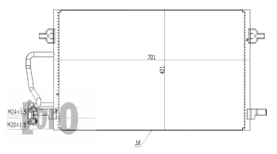 Condenser, air conditioning (003-016-0018)