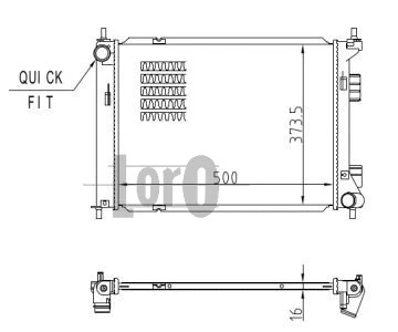 Radiator, engine cooling (019-017-0023-B)