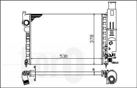 Radiator, engine cooling (009-017-0005)