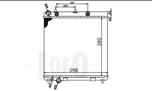 Radiator, engine cooling (009-017-0046)