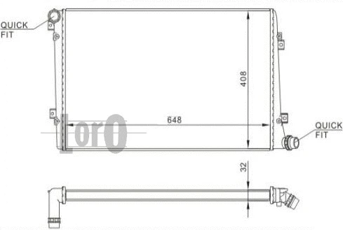 Radiator, engine cooling (003-017-0032)