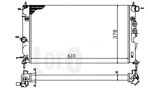Radiator, engine cooling (037-017-0015)