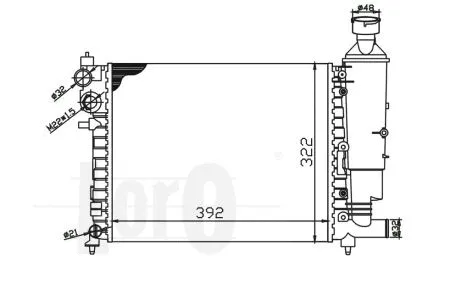 Radiator, engine cooling (009-017-0008)