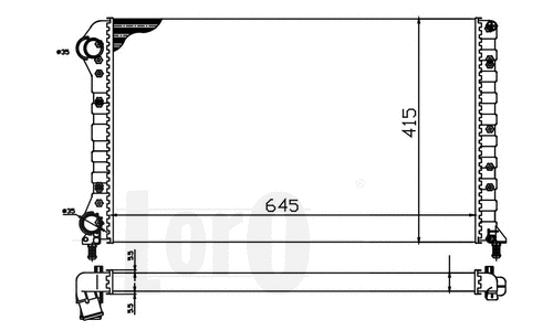Radiator, engine cooling (017-017-0045)