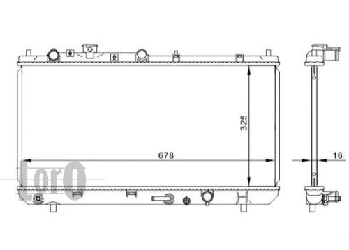 Radiator, engine cooling (030-017-0007)