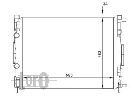 Radiator, engine cooling (042-017-0029)