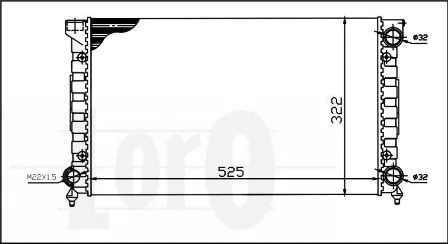 Radiator, engine cooling (053-017-0023)
