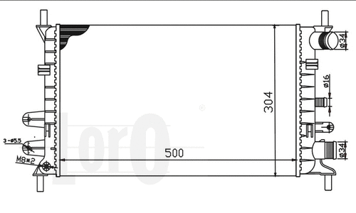 Radiator, engine cooling (017-017-0010)