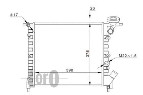 Radiator, engine cooling (042-017-0040)