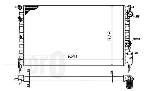 Radiator, engine cooling (042-017-0011)