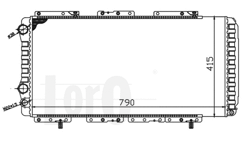 Radiator, engine cooling (009-017-0006)