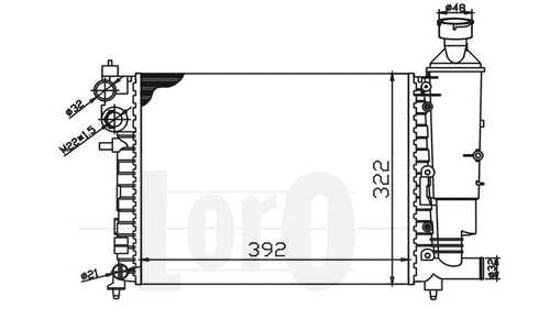 Radiator, engine cooling (038-017-0005)