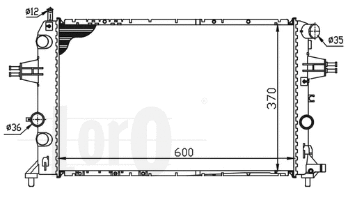 Radiator, engine cooling (037-017-0049)