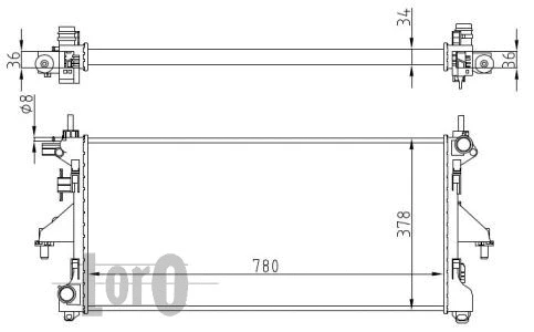 Radiator, engine cooling (016-017-0060)