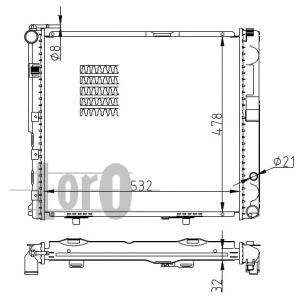 Radiator, engine cooling (054-017-0046-B)