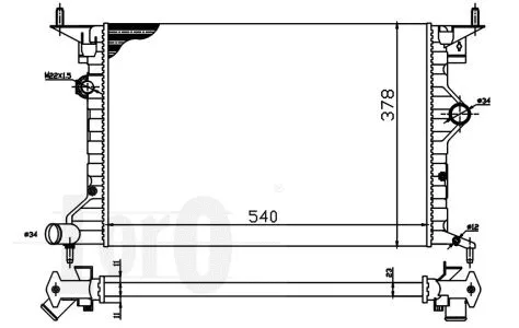 Radiator, engine cooling (037-017-0035)