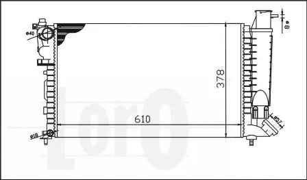 Radiator, engine cooling (009-017-0019)