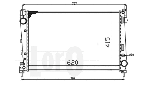 Radiator, engine cooling (037-017-0071)