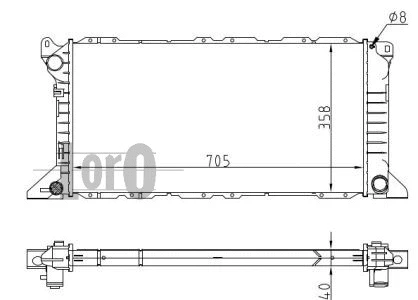 Radiator, engine cooling (017-017-0034)