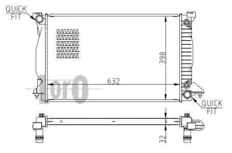 Radiator, engine cooling (003-017-0039-B)