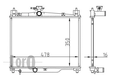 Radiator, engine cooling (051-017-0013)