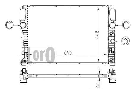 Radiator, engine cooling (054-017-0033)