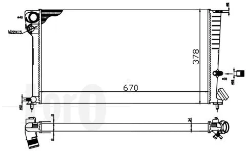 Radiator, engine cooling (009-017-0028)