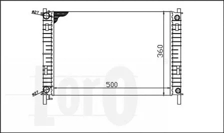 Radiator, engine cooling (017-017-0017)