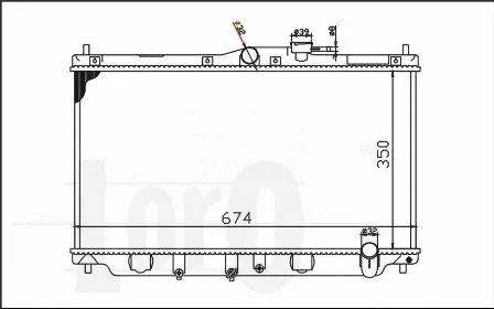 Radiator, engine cooling (018-017-0019)