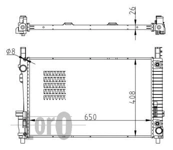 Radiator, engine cooling (054-017-0050-B)