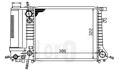 Radiator, engine cooling (004-017-0020)