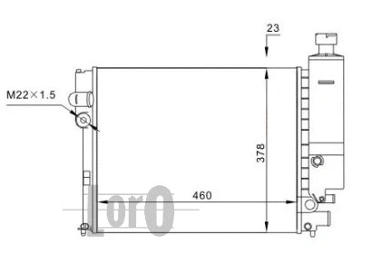Radiator, engine cooling (038-017-0029)