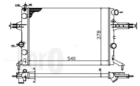 Radiator, engine cooling (037-017-0022)