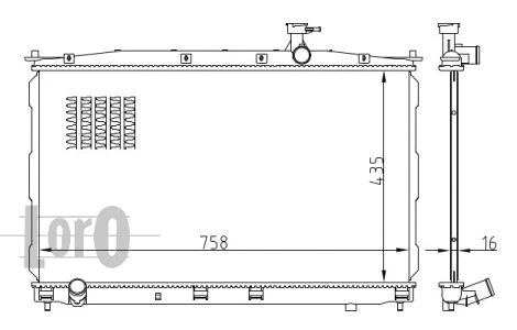 Radiator, engine cooling (019-017-0020-B)