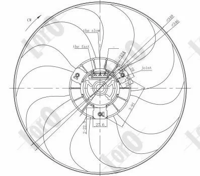 Fan, engine cooling (053-014-0021)