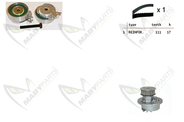 Water Pump & Timing Belt Kit (OBKWP0106)