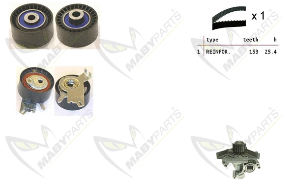 Water Pump & Timing Belt Kit (OBKWP0167)