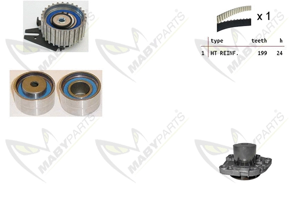 Water Pump & Timing Belt Kit (OBKWP0118)