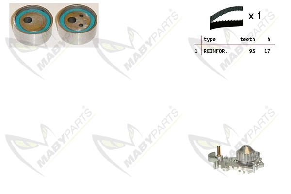 Water Pump & Timing Belt Kit (OBKWP0108)