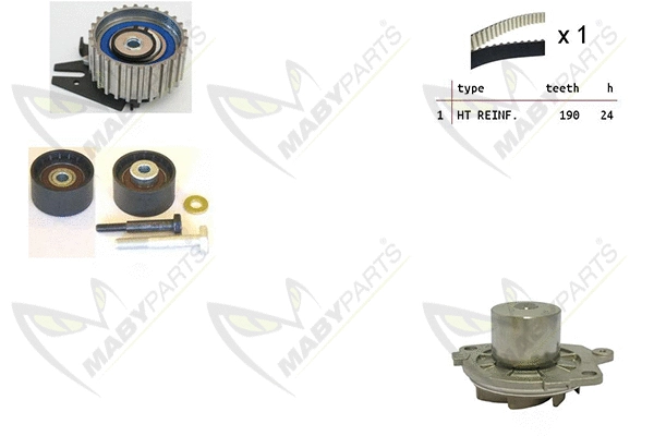 Water Pump & Timing Belt Kit (OBKWP0069)