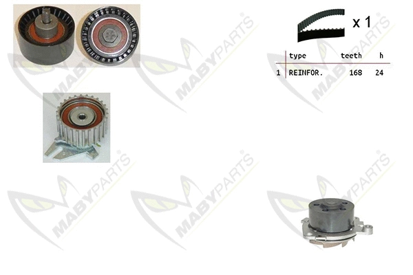 Water Pump & Timing Belt Kit (OBKWP0157)