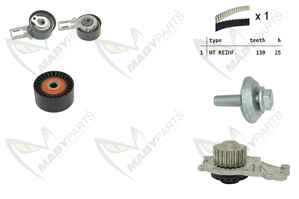Water Pump & Timing Belt Kit (OBKWP0137)
