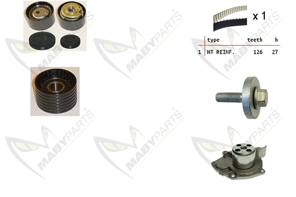 Water Pump & Timing Belt Kit (OBKWP0161)