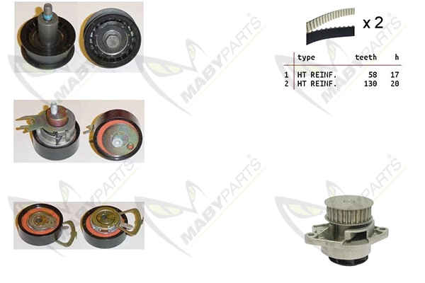 Water Pump & Timing Belt Kit (OBKWP0138)
