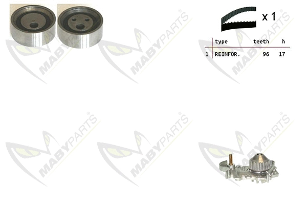 Water Pump & Timing Belt Kit (OBKWP0125)