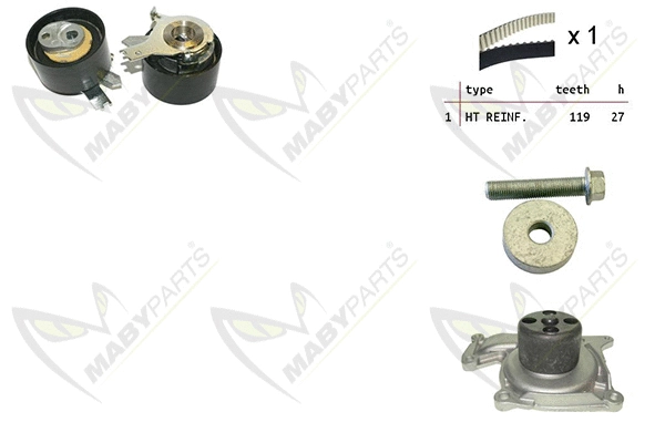 Water Pump & Timing Belt Kit (OBKWP0136)